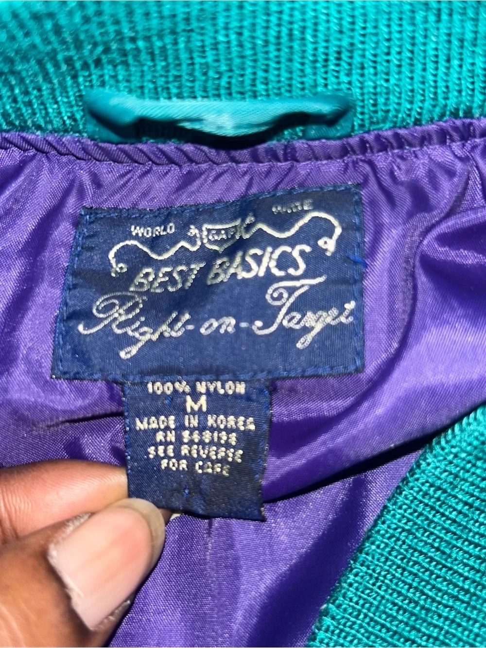 Vintage bold teal